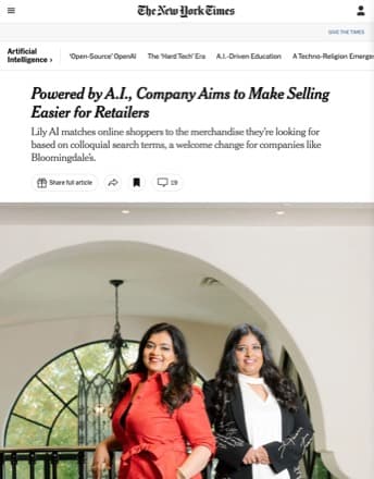 The New York Times — “Powered by A.I., company aims to make selling easier for retailers”