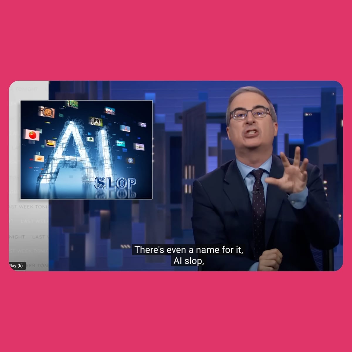 AI Slop John Oliver Segment Preview for Lily AI Blog Post
