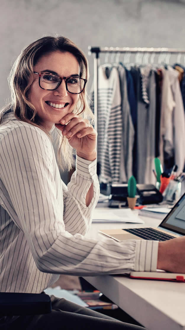 Business woman working with fashion retail partners.