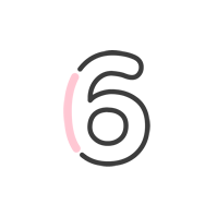 Icon showing the number 6.